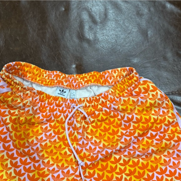 adidas Originals Orange and Pink Athletic Shorts - Picture 2 of 3